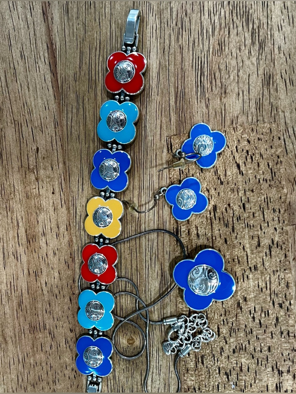 Brighton Multicolor Flower Enamel Jewelry Set  Newberry